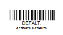 Barcode Activate defaults