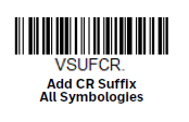 Barcode Add CR suffix