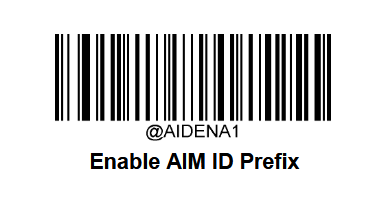 Código de barras Enable AIM ID Prefix