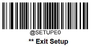 Código de barras Exit Setup